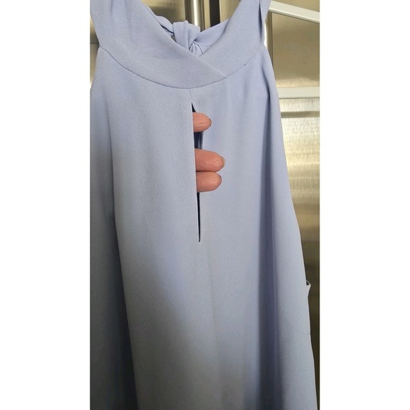 Dainty Hooligan Blue Halter Dress Tie Back Bow Sleeveless A Line Mini SZ S - Picture 6 of 12